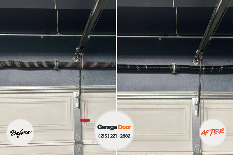 Before and after: garage door repair Wapakoneta, OH